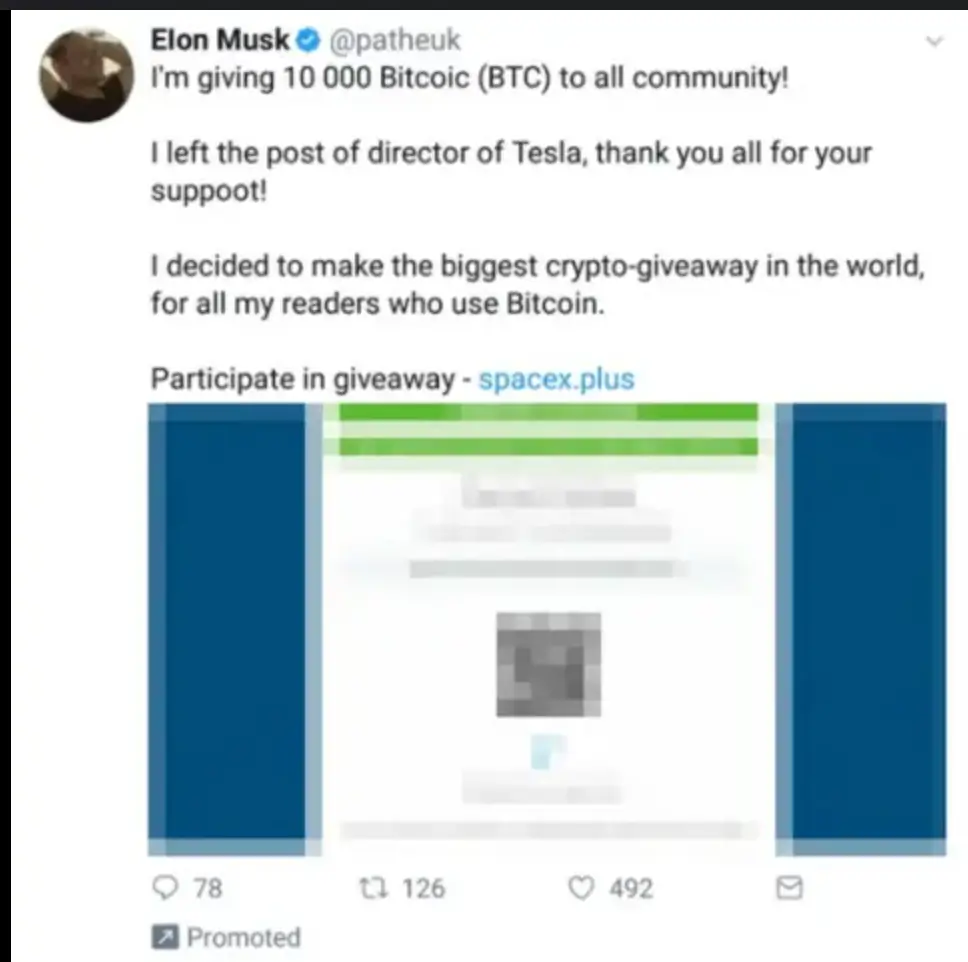 Elon Musk Spoofing Verified Accounts